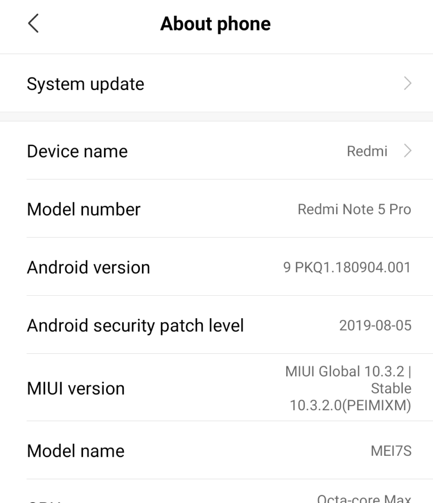 tap on 7 times on miui versions